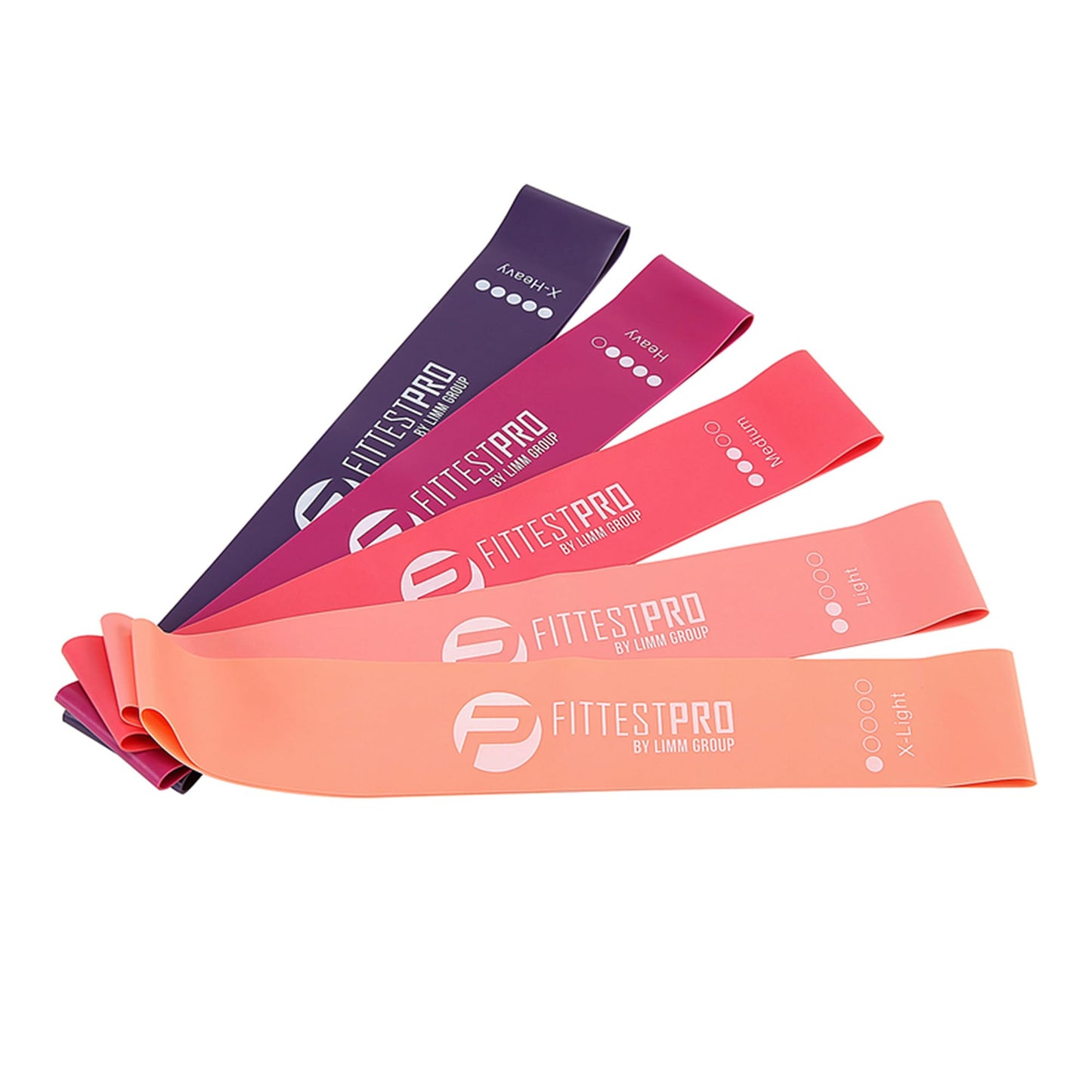 Fittest Pro by Limm Resistance Bands for Legs and Butt, Fabric Exercise Loop Bands Yoga, Pilates, Rehab, Fitness and Home Workout, Strength Bands for Booty