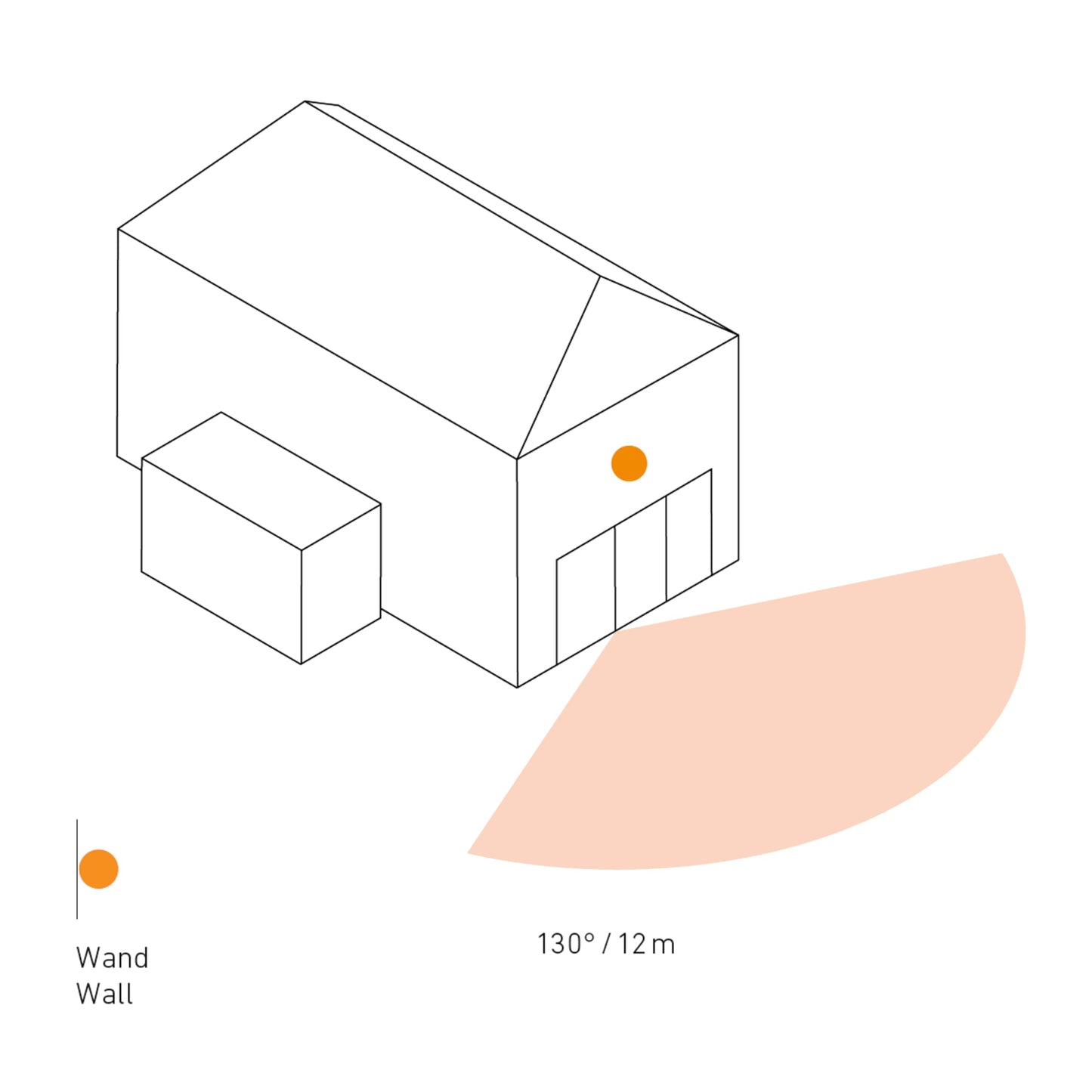 Steinel IS 130-2 black - 130° passive infrared motion detector, max. 12m reach, motion sensor for indoor and outdoor use