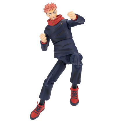 Total Anime Jujutsu Kaisen Yuji Itadori - 6.5-Inch Figure with Swappable Faceplates, Alternate Hands, and Energy Effects