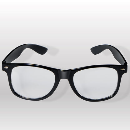 Spooktacular Creations Nerd Glasses, Black Fake Glasses with Clear Lenses Costume Props Halloween Cosplay for Men Women Adult Halloween Accessories Outfit