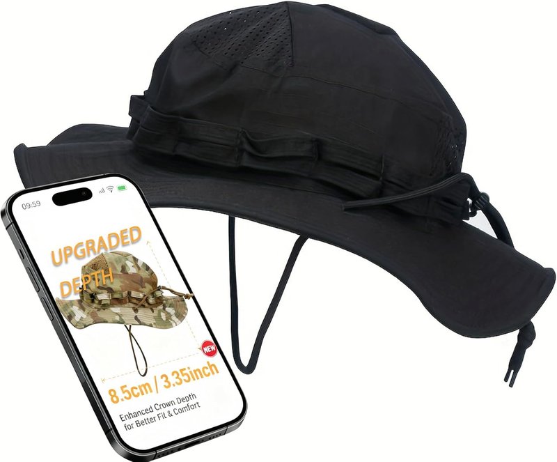 Breathable Sun Hat - Boonie Bucket Hat for Men & Women | Ideal for Fishing, Safari, Hiking, Camping
