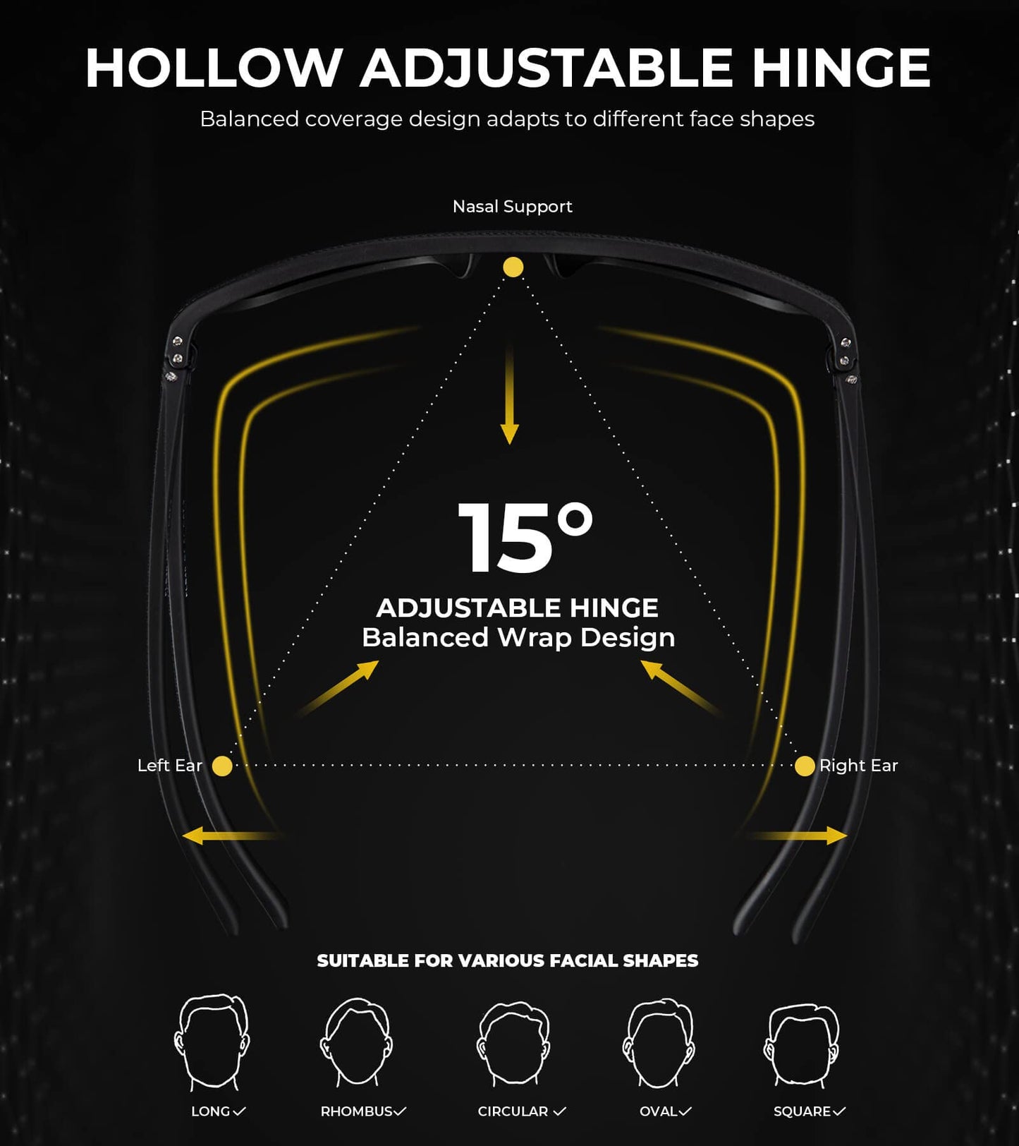 KALIYADI Night Vision Glasses for Men, Lightweight Night Driving Glasses for Driving (Night Vision/NightVision/NightVision)