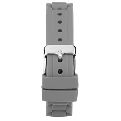 Sekonda Unisex-Child Quartz Watch, Analogue Classic Display and Silicone Strap 1566.27, Grey Strap/Grey Dial