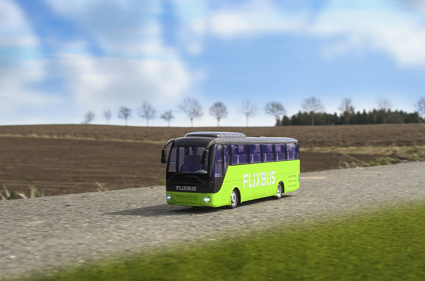 Carson 500907342 FlixBus 2.4GHz - 100% Ready to Drive, Toy Bus, Toy Car, Remote Controlled Car, for Children from 8 Years, Driving Time Approx. 60 Minutes, Colourful
