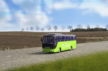 Carson 500907342 FlixBus 2.4GHz - 100% Ready to Drive, Toy Bus, Toy Car, Remote Controlled Car, for Children from 8 Years, Driving Time Approx. 60 Minutes, Colourful