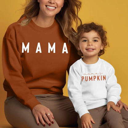 UNIQUEONE Mommy and Me Matching Outfits Halloween Pumpkin Sweatshirt Thanksgiving Baby Girl Outfit Fall Shirts