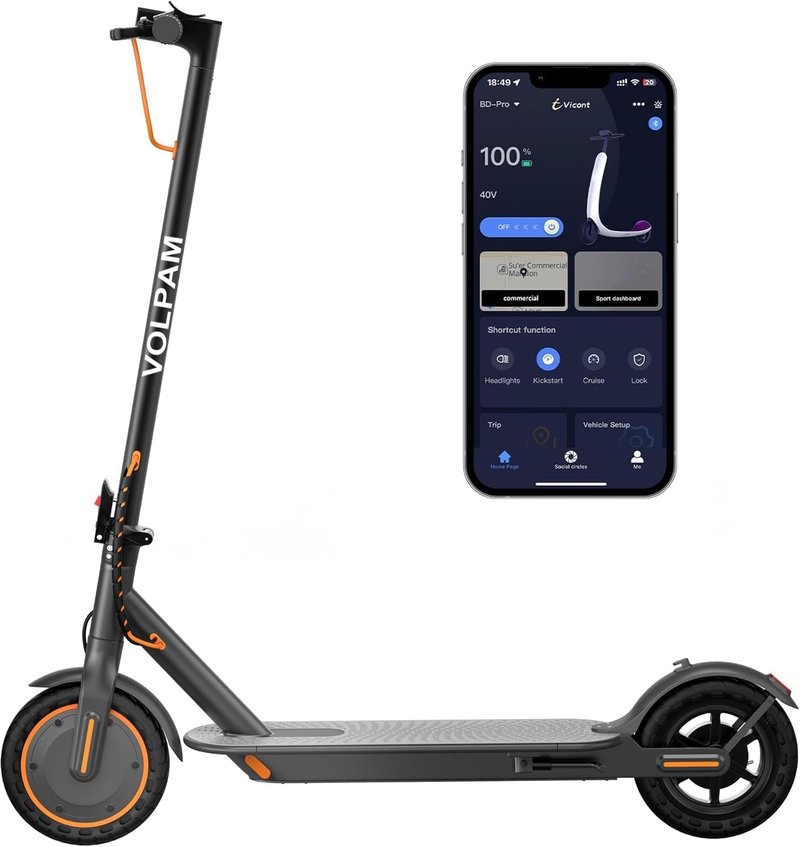 Electric Scooter for Adults - 250W/350W/500W Motor, 8.5"/10" Solid Tires | Up to 22 MPH, Dual Braking System