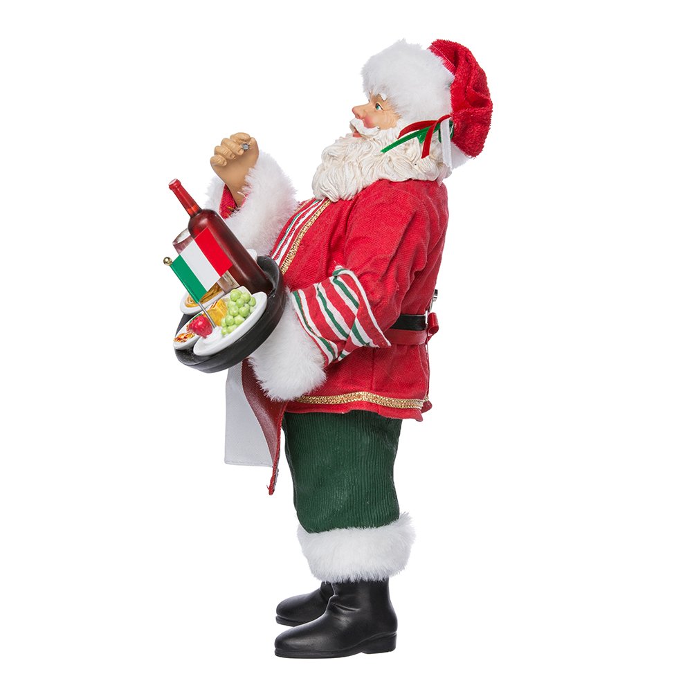 Kurt Adler Musical Fabriche Italian Santa, 10.5-Inch