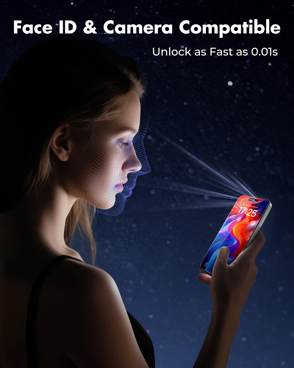 UNBREAKcable 2-Pack Screen Protector for iPhone 16e/13/13 Pro/14, Double Shatterproof Tempered Glass [Easy Installation] [9H Hardness] [99.99% HD] [Case Friendly] for Apple 13 Pro/13/14/16e 6.1 inch