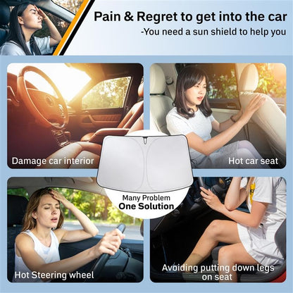 for Toyota Camry 2018-2024 2025Car Windshield Sunshade EcoNour - 240T Polyester Material Cars Sun Visor Reflector - Blocks UV Rays - Foldable Sunshade Interior Protection Accessories