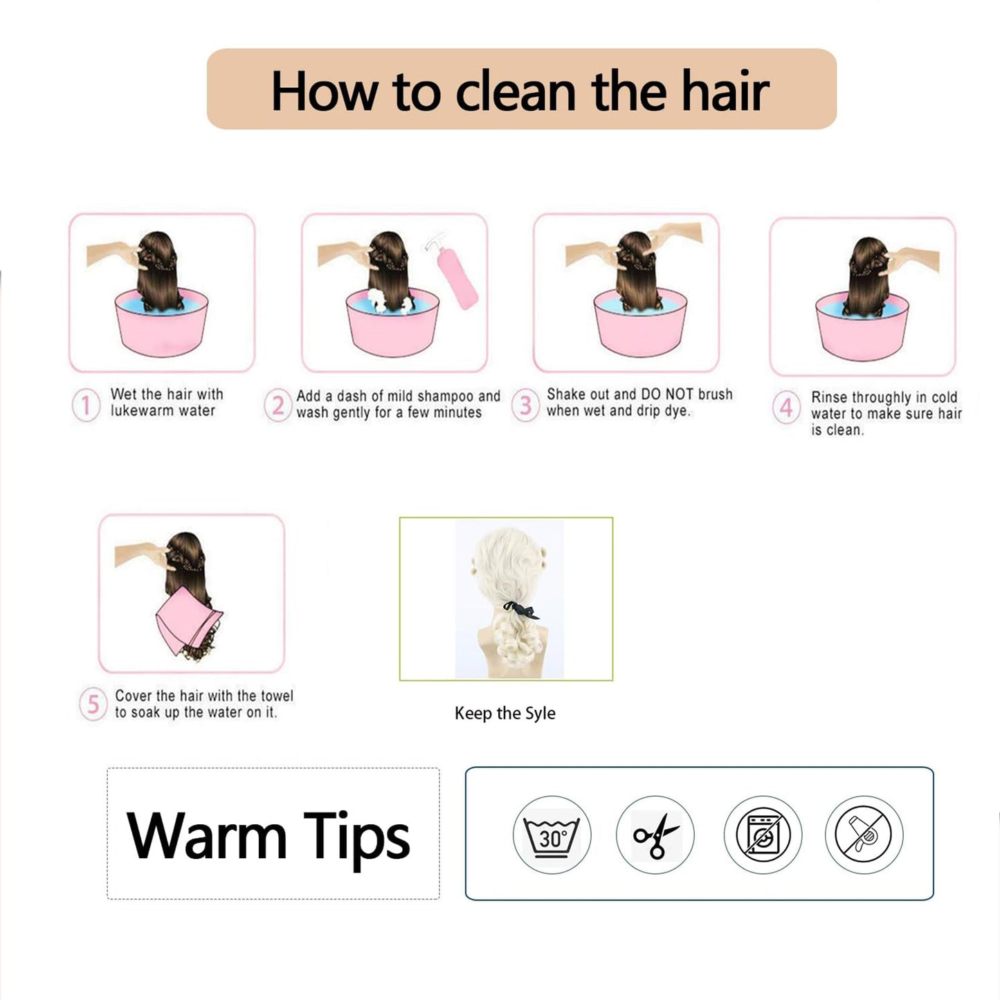 Traqur Judge Colonial Wig for Men Beige Funny Crazy Wigs Washington Halloween Costume Cosplay Party Wigs (Beige)