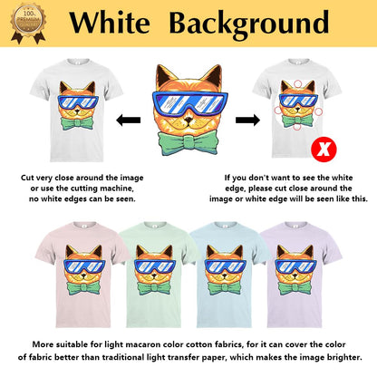 TransOurDream Upgraded Iron on Heat Transfer Paper for T Shirts (20 Sheets, 8.5x11) Iron on Transfers for Light Fabric Printable Heat Transfer Vinyl for Inkjet Printer (TOD-4)