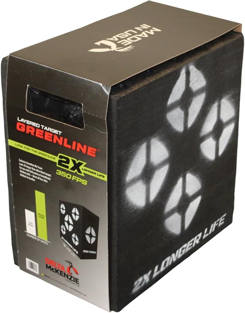 Delta McKenzie Archery Target - 4-Sided Mo'Foam Block | 18"x16"x11" Durable Design for Compound Bows