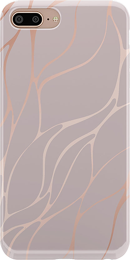Casely iPhone 6/7/8 Plus Case | Stepping Up | Geo Rose Gold Marble | Classic Ultra Slim Design