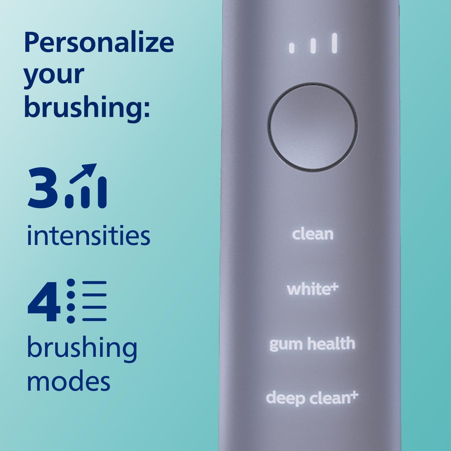 Philips Sonicare DiamondClean Smart 9300 Electric Toothbrush, Sonic Toothbrush with App, Pressure Sensor, Brush Head Detection, 4 Brushing Modes and 3 Intensity Levels, White, Model HX9903/05