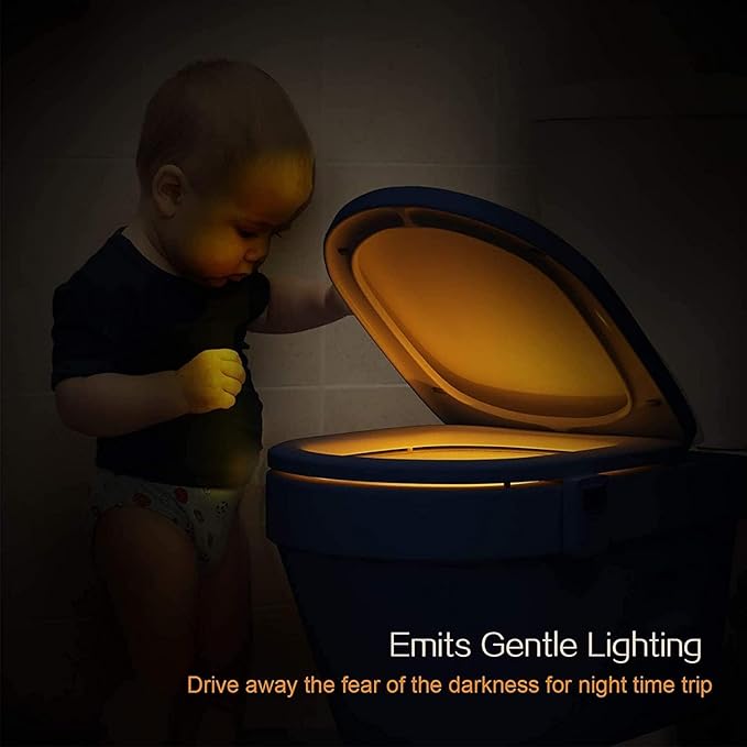 Chunace 3 Pack Toilet Night Lights with Motion Activated Sensor, 16 Colors LED Nightlight Inside Bowl, Cool Stuff for Bathroom Accessories Decor, Unique & Funny Housewarming Gadgets for Men/Kids 2025