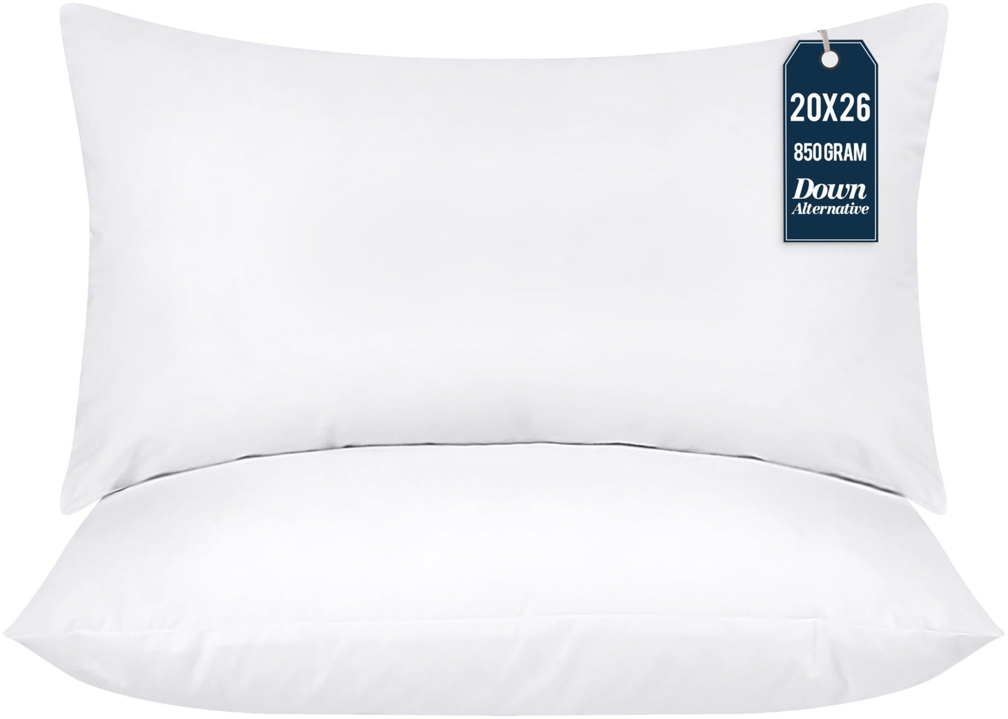 Utopia Bedding Throw Pillows (Pack of 2, White), 12 x 20 Inches Indoor Decorative Pillow Insert for Sofa, Bed and Couch