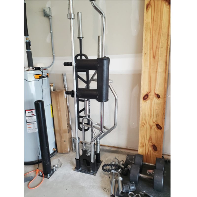 Barbell Holder Floor Stand Barbell Storage Rack Fit for 1" and 2" Olympic Bars, Hex Bars Trap Bars Curl Bars Triceps Bars,Holds 5 Bars