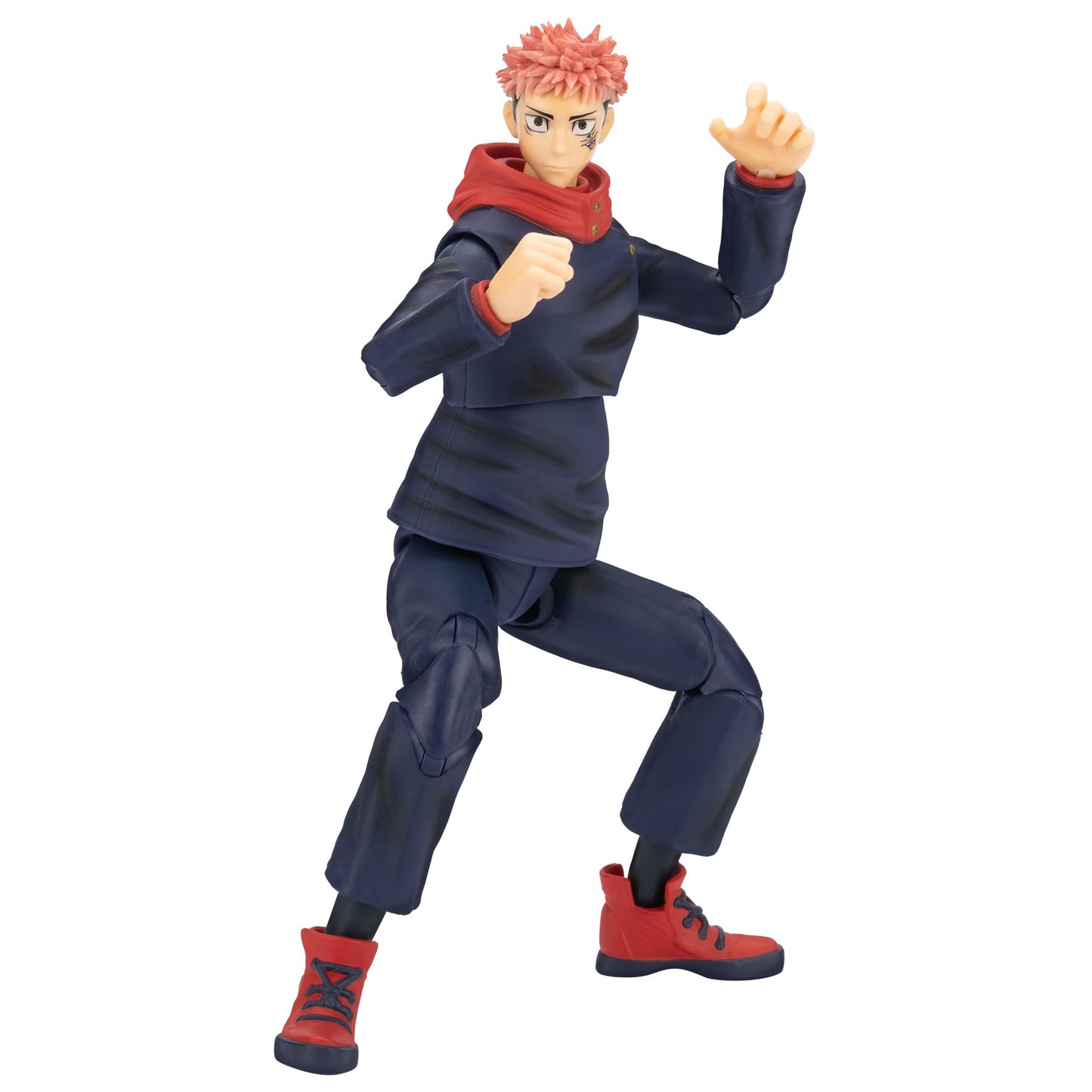 Total Anime Jujutsu Kaisen Yuji Itadori - 6.5-Inch Figure with Swappable Faceplates, Alternate Hands, and Energy Effects
