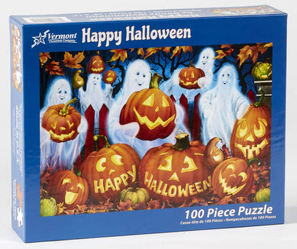 Vermont Christmas Company Happy Halloween Jigsaw Puzzle 100 Piece, Large Pieces Perfect for Kids and Seniors