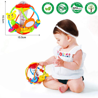 HOLA Baby Toys 0-6 Months Baby Rattle Toys Set Activity Ball, Baby Toys 6 Months Plus Shaker Grab Spin Early Education Learning Sensory Toy, Gift for 3 6 9 12 Months Newborn Babies Toddler Boys Girls