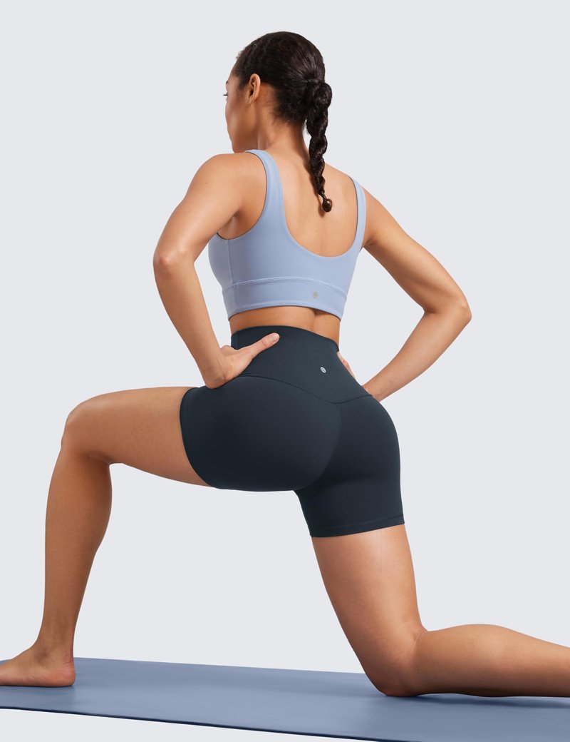 CRZ YOGA Butterluxe Biker Shorts 4'' - High Waisted Booty Workout Volleyball Yoga Womens Spandex True Navy X-Large