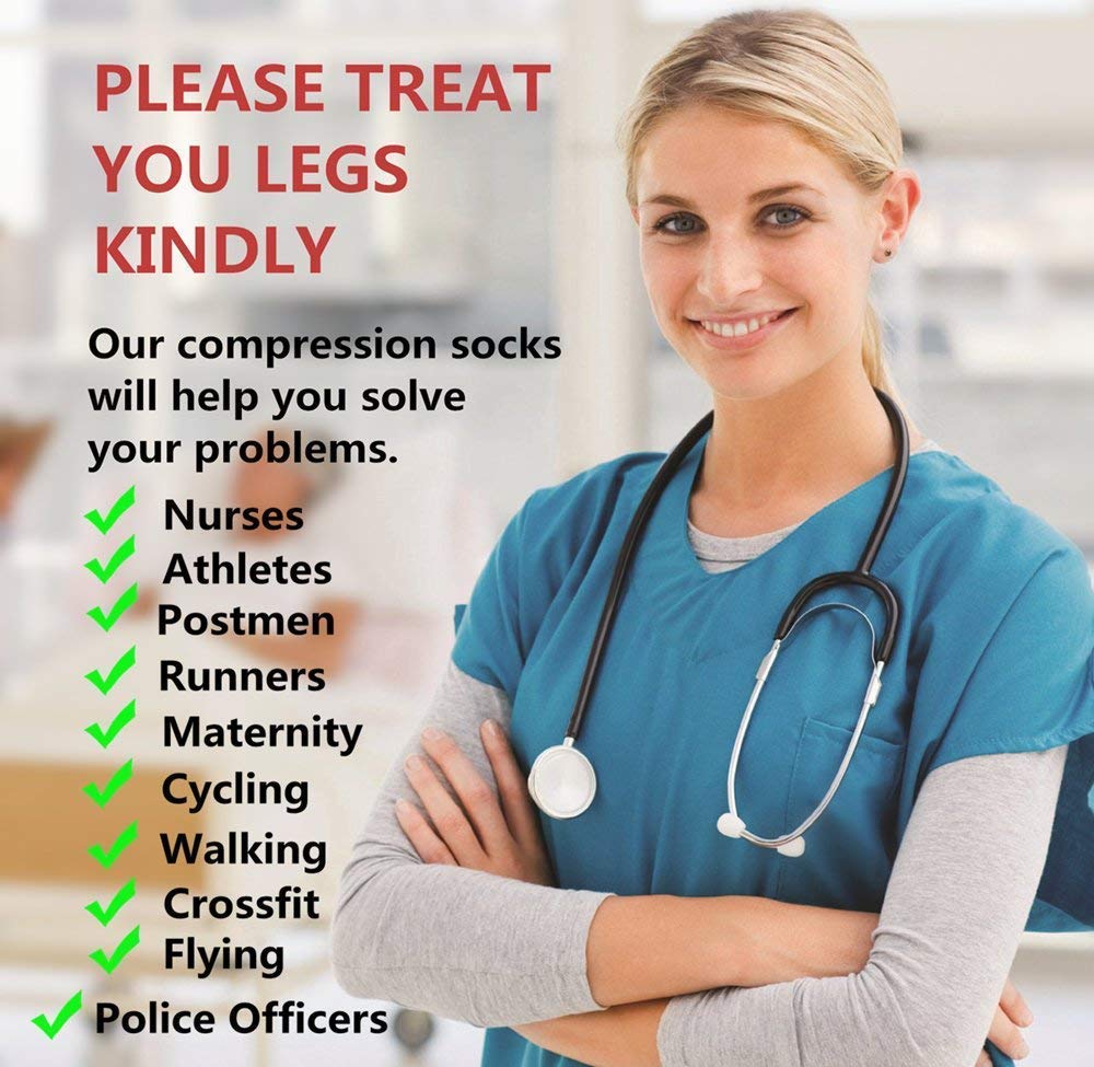 Calves Kelson (2 Pairs) Compression Socks/Stockings for Men & Women,Speed Up Recovery Circulation, Best Graduated Athletic Fit for Travel, Running, Nurses,Shin Splints, Flight,Maternity