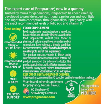 Pregnacare Gummies During Pregnancy Support Vitamins and Supplements, 60 Gummies