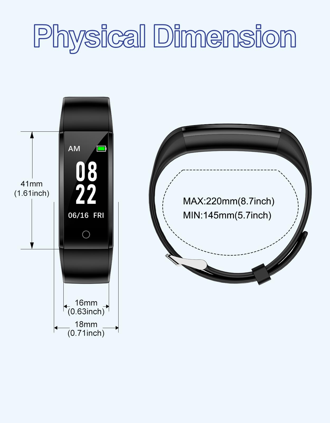 GRV Fitness Tracker Non Bluetooth Fitness Watch No App No Phone Required Waterproof Pedometer Watch with Steps Calories Counter Sleep Tracker for Men Women Parents (Black)