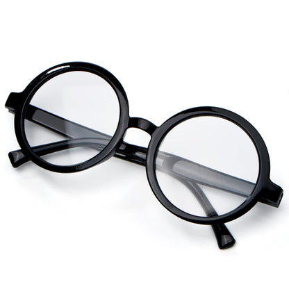 Spooktacular Creations Wizard Glasses, Halloween Black Round Glasses, Black Circle Eyeglasses for Kids & Adults Halloween Accessories Costume