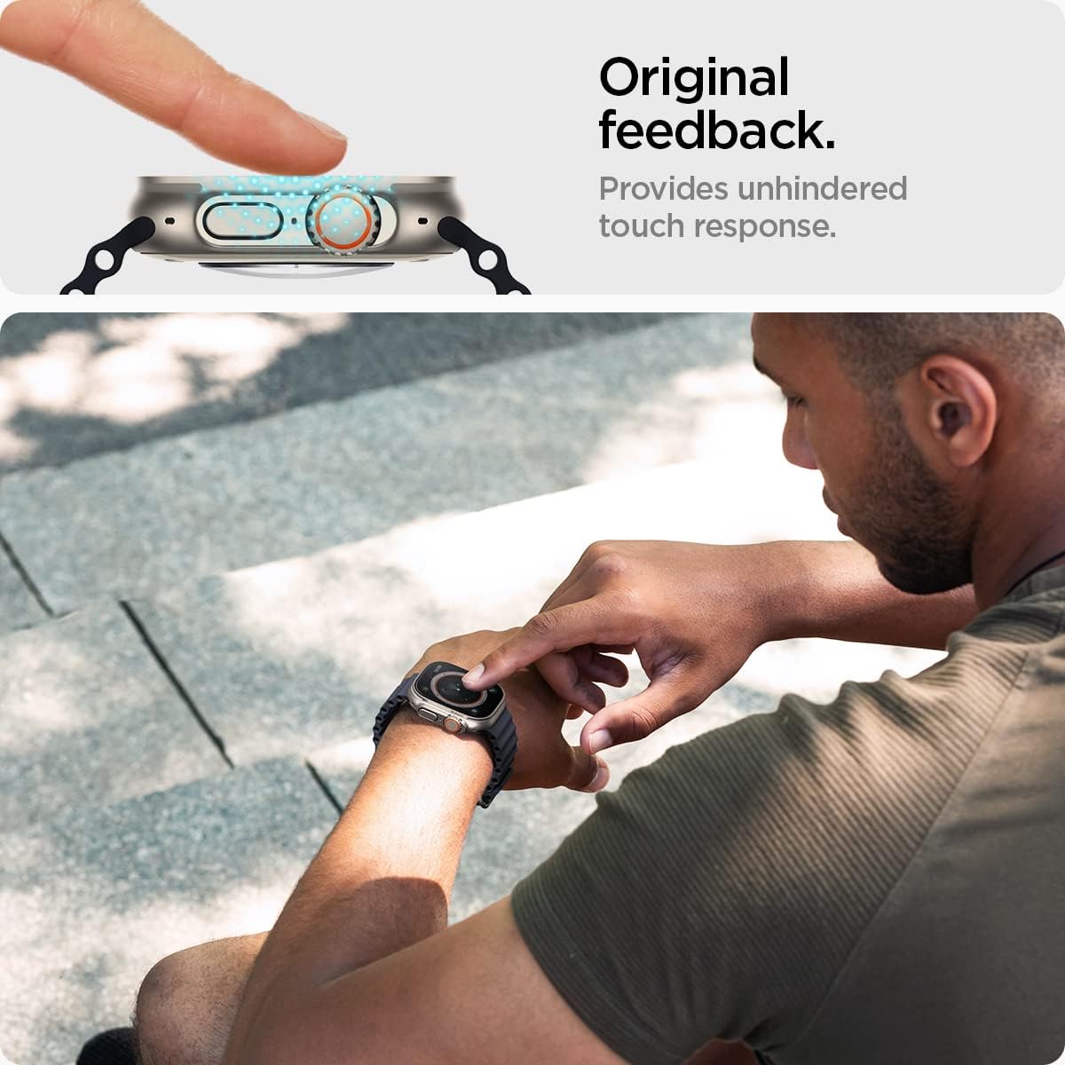 Spigen Tempered Glass Screen Protector [Glas.tR EZ Fit] designed for Apple Watch Ultra 3 / Ultra 2 / Ultra (49mm) - 2 Pack