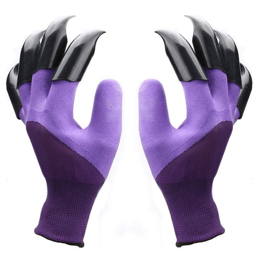 Famoy Claw Gardening Gloves for Planting, Garden Glove Claws for Women Purple