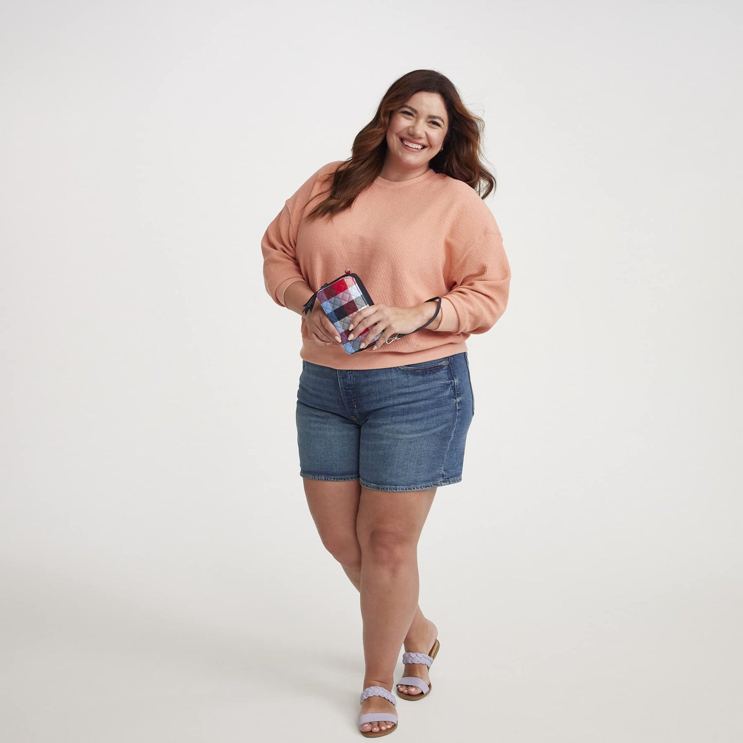 Vera Bradley Cotton All in One Crossbody Purse with RFID Protection