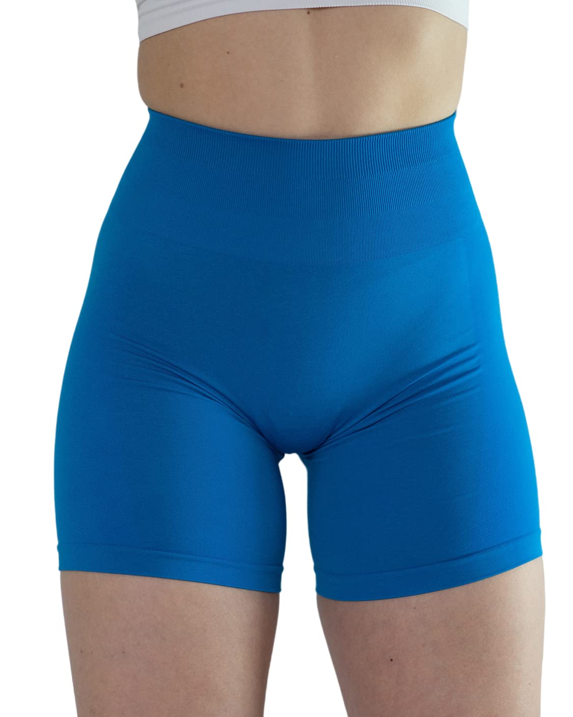 AUROLA Intensify Workout Shorts for Women Seamless Scrunch Short Gym Yoga Running Sport Active Exercise Fitness Shorts(M,Diva Blue)