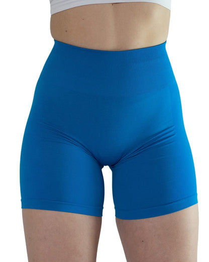 AUROLA Intensify Workout Shorts for Women Seamless Scrunch Short Gym Yoga Running Sport Active Exercise Fitness Shorts(M,Diva Blue)