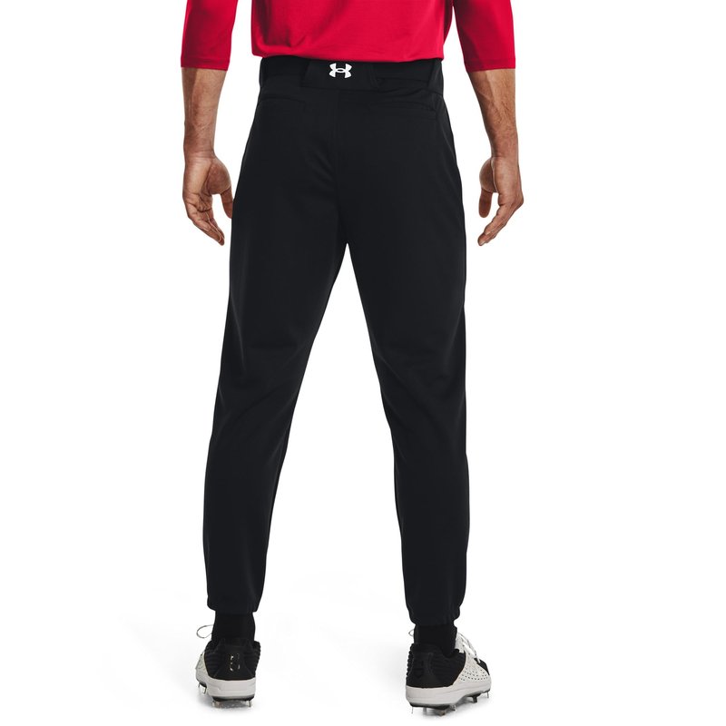 Under Armour Men's Utility Baseball Pant Closed 22, (001) Black / / White, Small