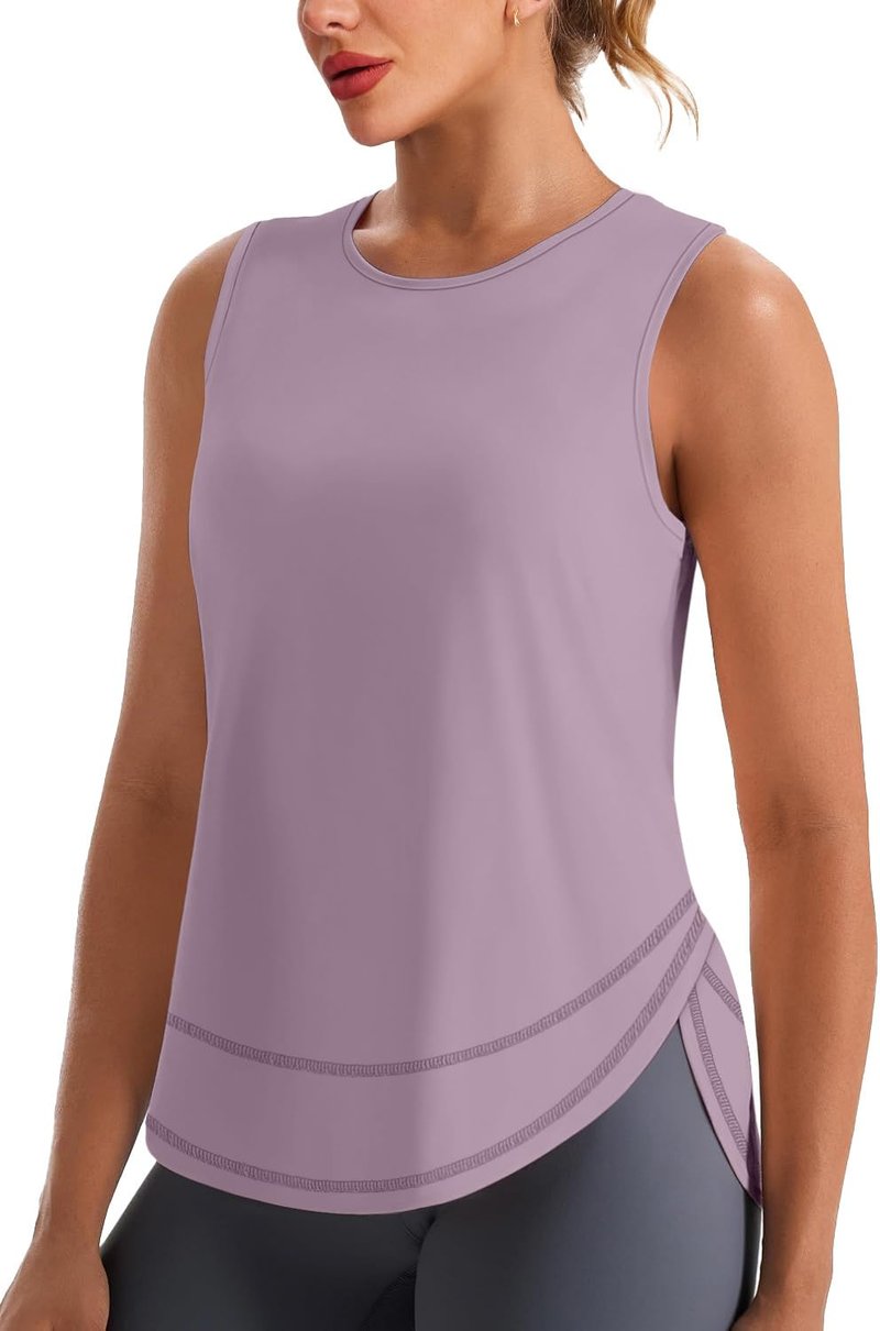 NIASHOT Workout Tops for Women Tank Tops Sleeveless Shirts Athletic Shirts Gym Essentials Workout Shirts Racerback Tank Tops Sports Gym Clothes Fitness Clothing Pilates Outfits M