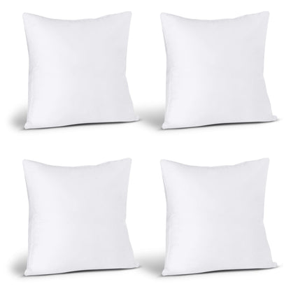 Utopia Bedding Throw Pillows (Set of 4, White), 18 x 18 Inches Pillows for Sofa, Bed and Couch Decorative Stuffer Pillow