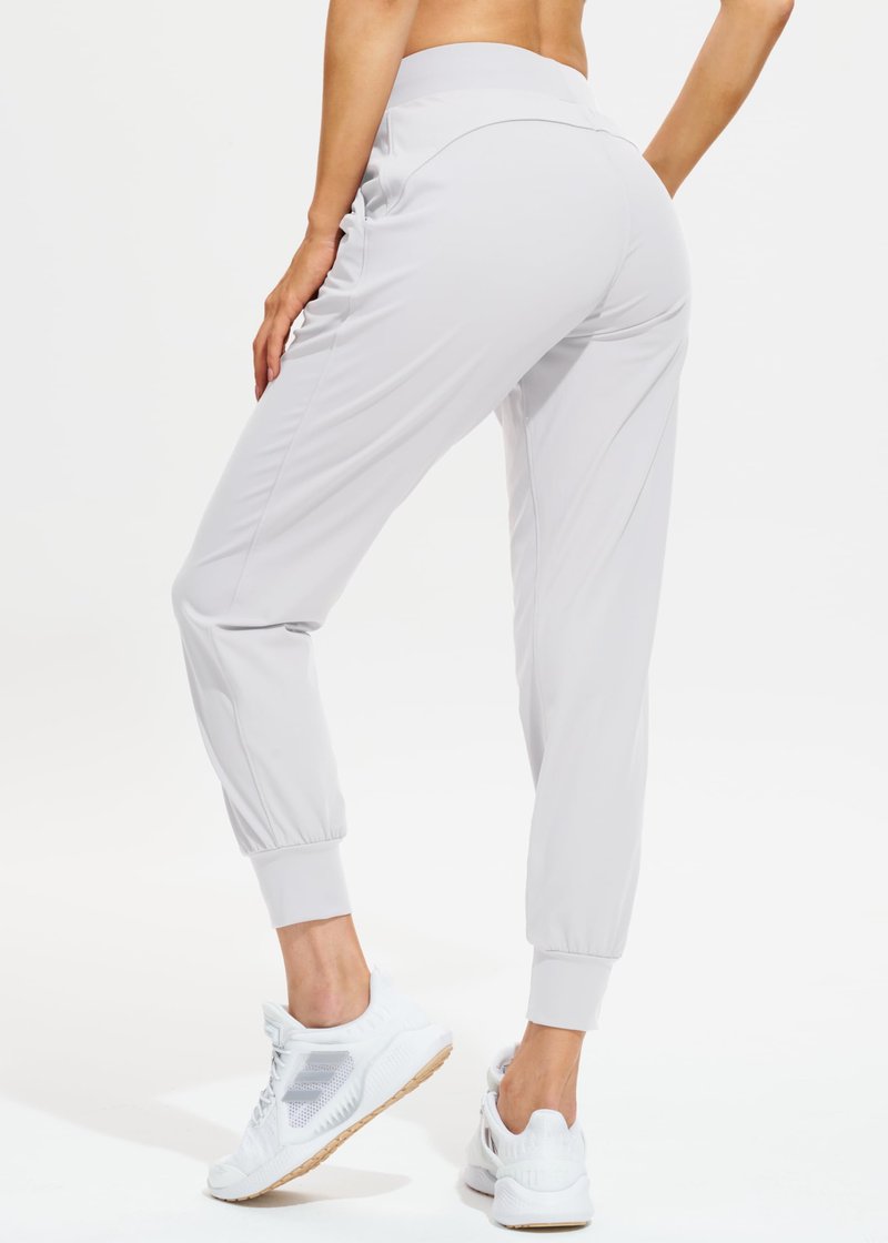 Libin Joggers for Women Yoga Sweatpants Athletic Dance Workout Leggings Tapered Lounge Casual Teacher Pants for Running Cloths, White M