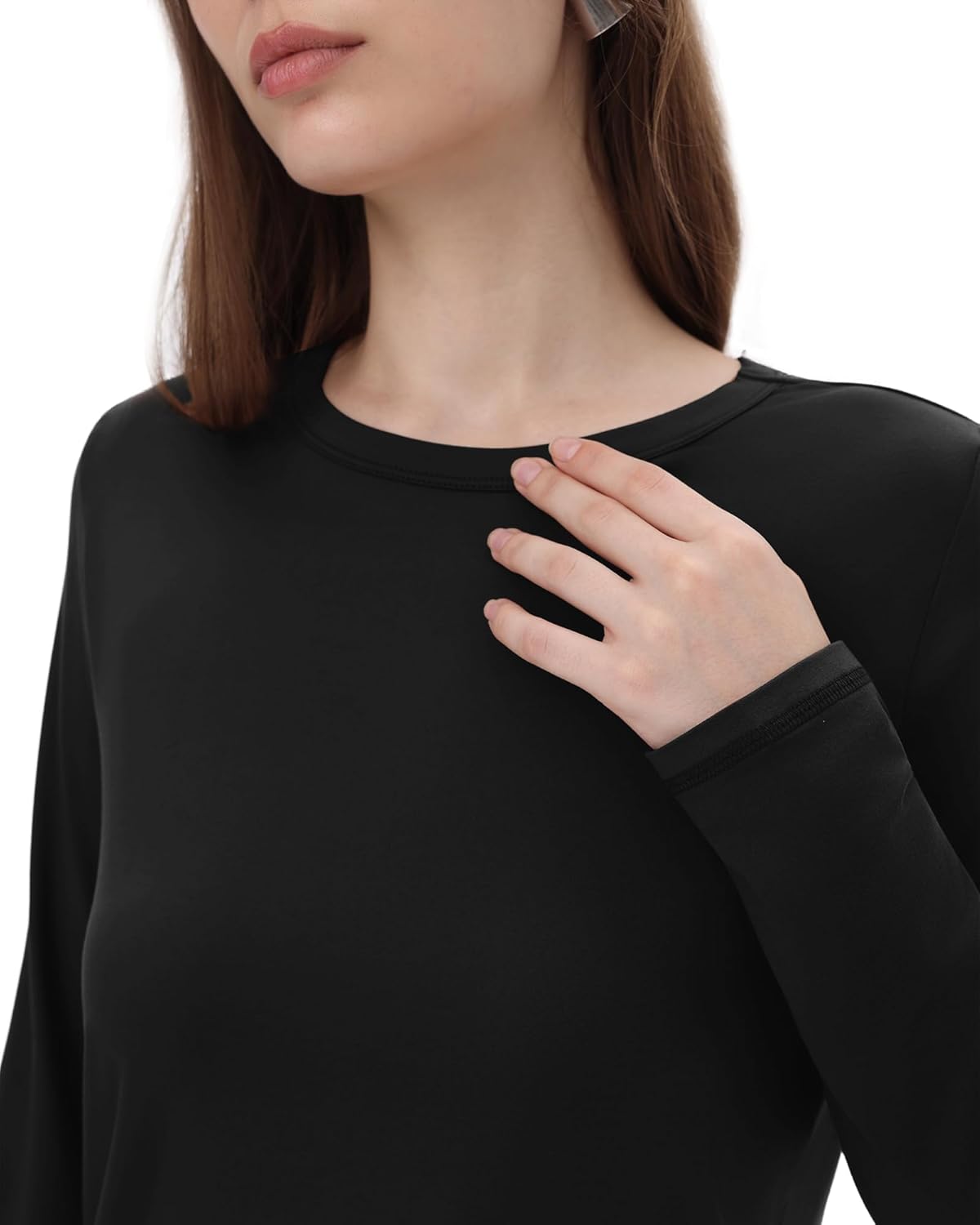 GAYHAY Long Sleeve Shirts for Women - Fall Winter Clothes Crew Neck Casual Tops Loose Fit Tees Fashion Outfits 2025