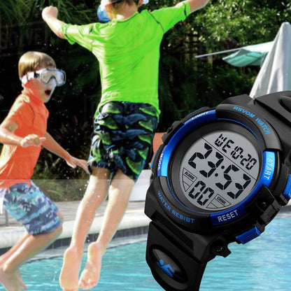 RSVOM Kids Boys Watches, Waterproof Outdoor Digital Sports Watch with Alarm/Stopwatch, Kids Digital Wrist Watches for Birthday Gifts/Gifts Blue, S, Strap, Blue, S, Strap