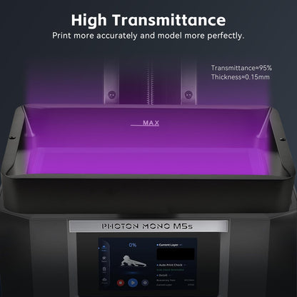 Photon Mono M5s FEP Release Film 210*290mm Compatible with Anycubic Mono M5s Pro/Mono M5s/Mono M5,Photon M3 Premium,for ELEGOO Saturn 3,Saturn 3 Ultra,Saturn 2,Saturn 8K,Halot Mage/Pro 3D Printer-5pcs