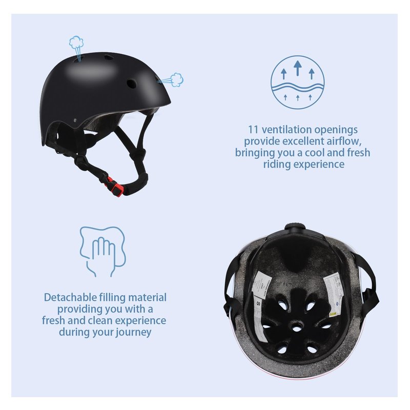 Color Gradient Adjustable Kids Bike Helmet with Knee & Elbow Pads Set | Multi-Sport Safety Gear for Boys & Girls Ages 5-14 | Skateboarding, Scooters, Roller & Inline Skating, Longboarding