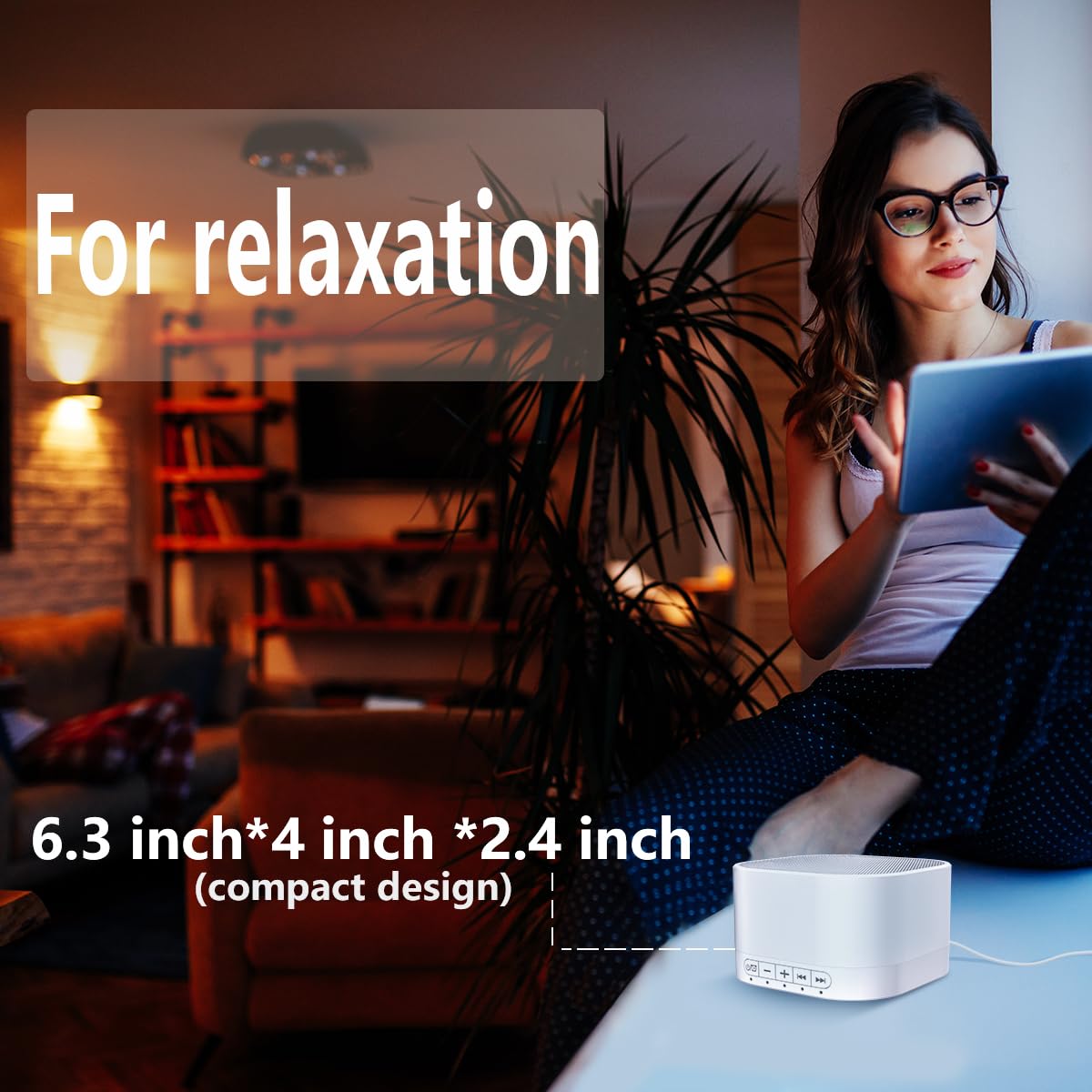 Magicteam Sound Machines White Noise Machine with 20 Non Looping Natural Soothing Sounds and Memory Function 32 Levels of Volume Sleep Sound Timer Therapy for Baby Kids Adults (White Little)