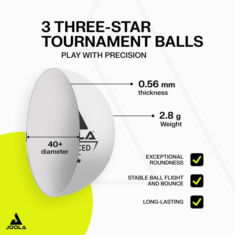 JOOLA Duo Pro Ping Pong Paddles Set of 2 - Professional Table Tennis Paddles, Three Advanced 3 Star Tournament Ping Pong Balls and Carrying Case - Advanced Table Tennis Rackets