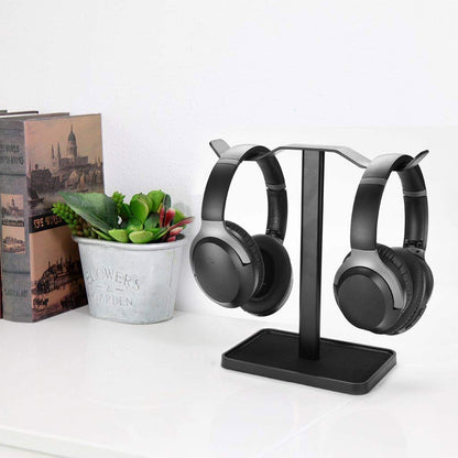 Avantree [Super Stable] Neetto Dual Headphones Stand for Desk, Aluminum Alloy & Metal Gaming Headsets Holder Hanger for Sennheiser, Sony, Audio-Technica, Bose, Beats, Akg, Display Mount - HS908