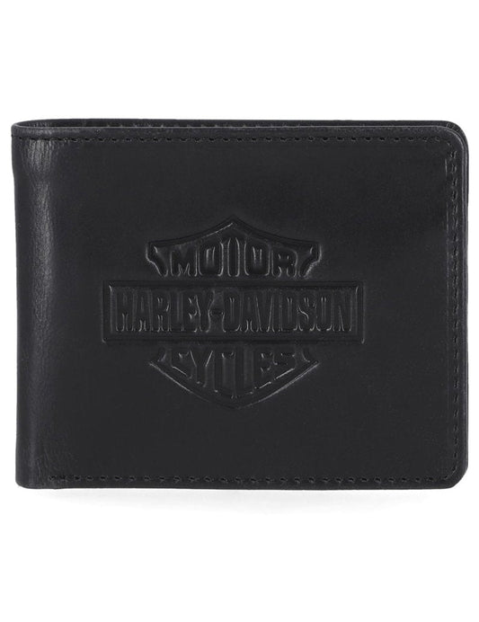 Harley-Davidson Men's Genuine Leather Rfid Blocking Wallet