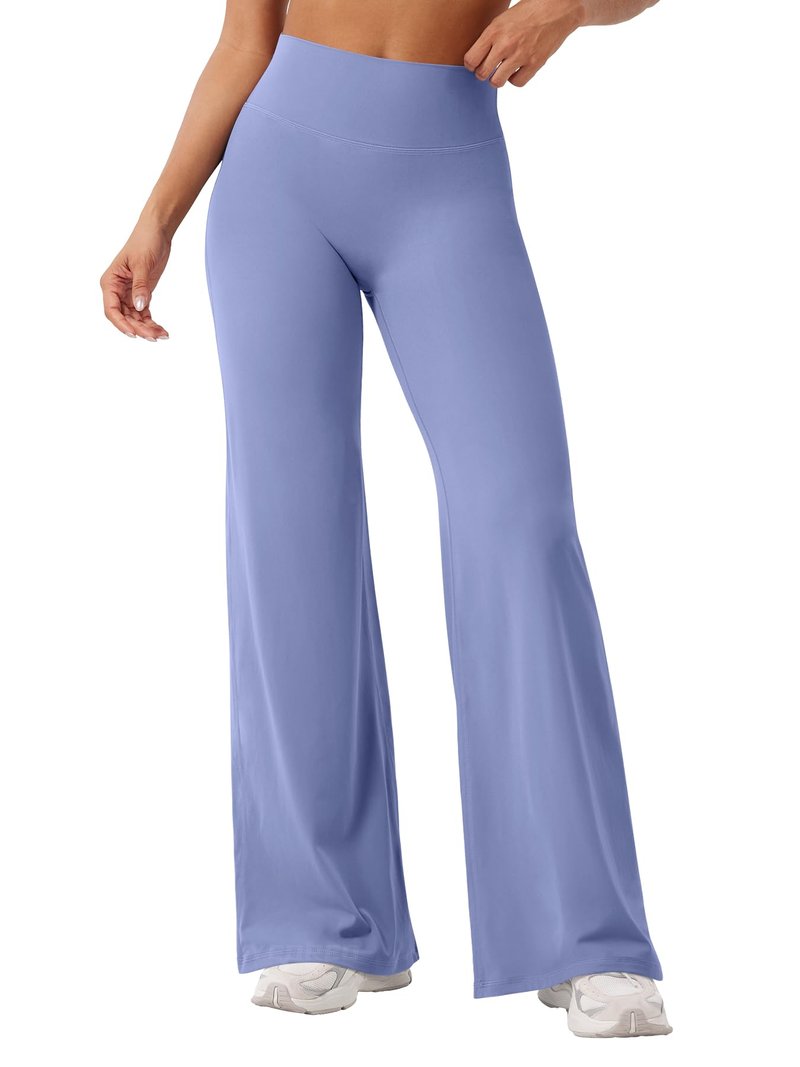 YEOREO Workout Leggings Womens No Front Seam Straight Leggings 31.5" High Waist Buttery Eddiy Gym Yoga Pants Ocean Blue M