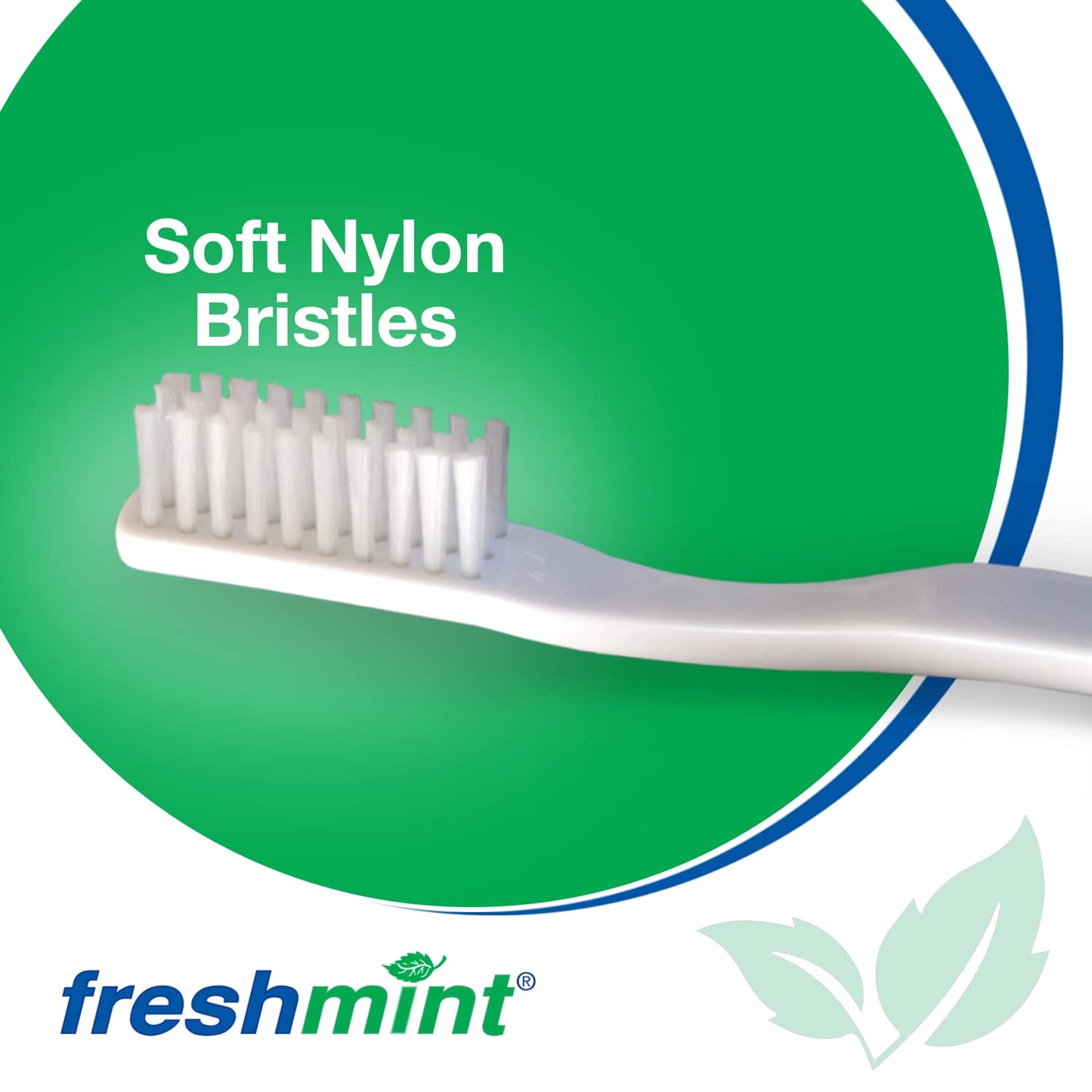 FRESHMINT Individually Wrapped Bulk 30 Tuft Adult Toothbrush (144 Pack) with Soft Nylon Bristles, Perfect for Travel, Hotel, Donation