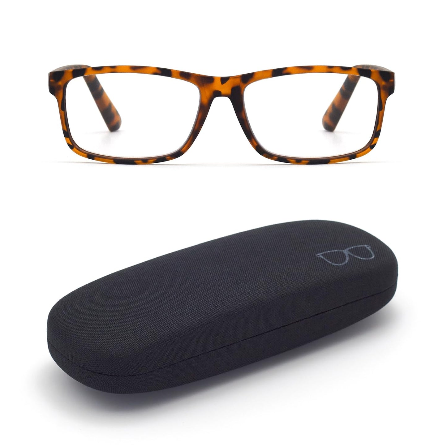 FoxMook 1-Pack Blue Light Blocking Glasses Computer Phone Screen Readers Anti Eye Strain/UV/Glare Gaming Glasses, Tortoise 0.0 x